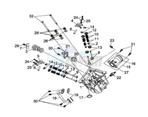 QUAD LANDER 300S ENTRY drawing CYLINDER HEAD CPL   / THERMOSTAT