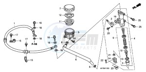 TRX420FPAC TRX420 ED drawing RR. BRAKE MASTER CYLINDER