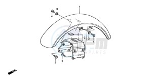 VT750DCB SHADOW SPIRIT drawing FRONT FENDER