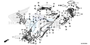 NC750JF Vultus - NC750J Europe Direct - (ED) drawing REAR FENDER