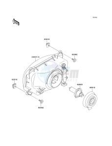 EX 500 D [NINJA 500R] (D6-D9) [NINJA 500R] drawing HEADLIGHT-- S- -