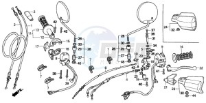 XL600V TRANSALP drawing SWITCH/CABLE