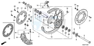 CRF250XC drawing REAR WHEEL