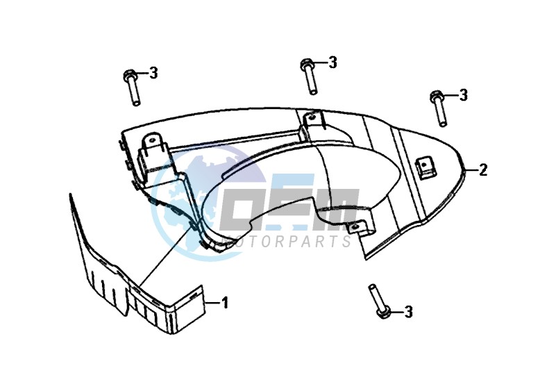 REAR FENDER REAR INNER FENDER / ALLO 50 (25 KM/H) (AJ05WA-NL) (L8-M0)