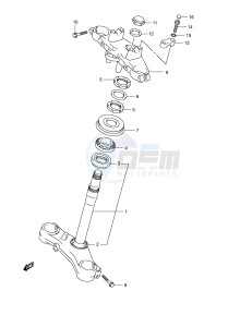 DL650 (E2) V-Strom drawing STEERING STEM