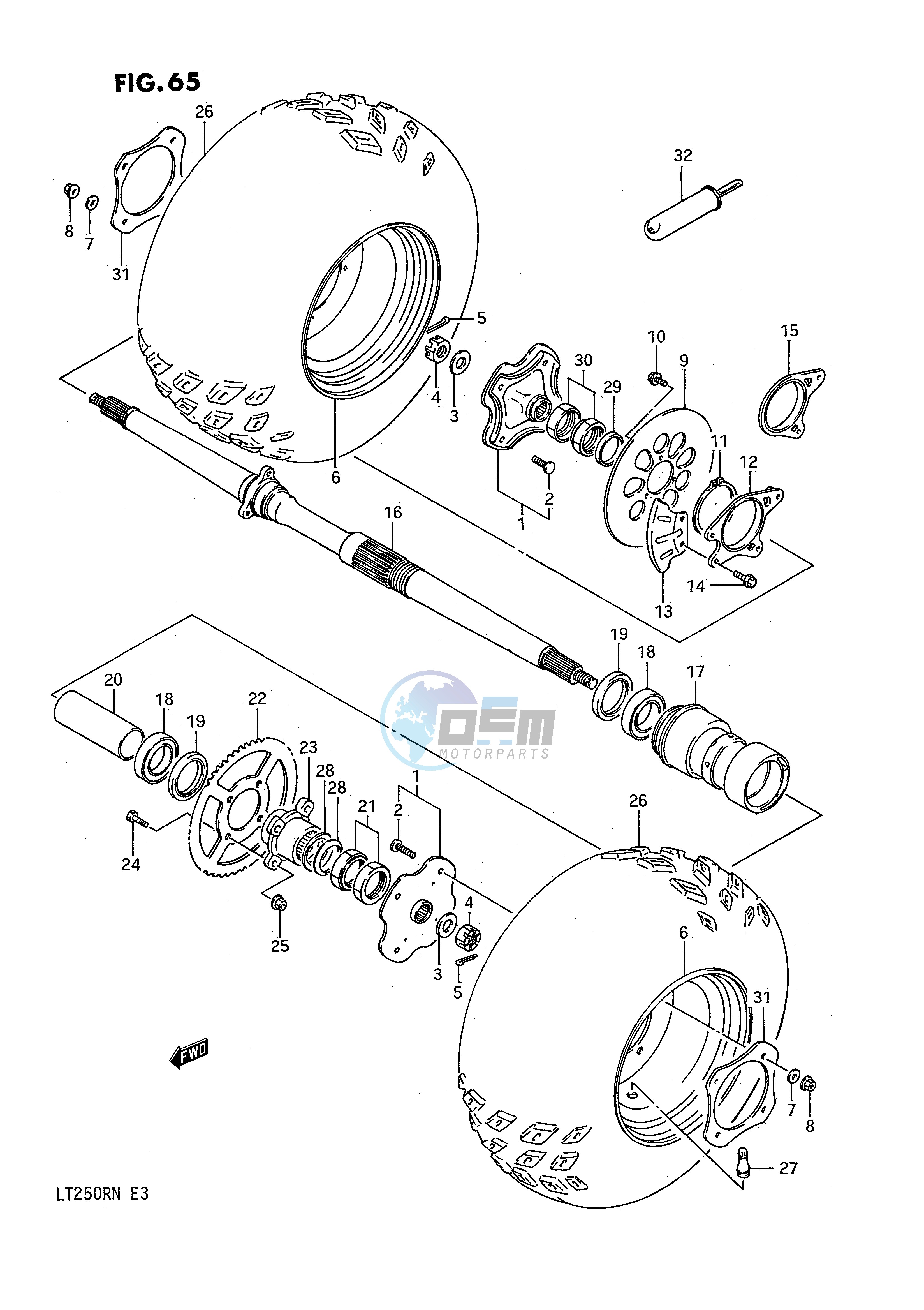 REAR WHEEL (MODEL F G)