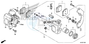 TRX500FM1E TRX500FM1 Europe Direct - (ED) drawing FRONT BRAKE CALIPER