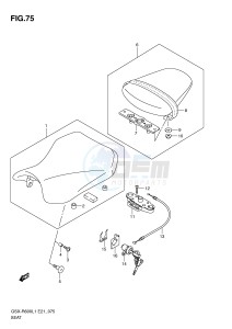 GSX-R600 (E21) drawing SEAT (GSX-R600L1 E21)