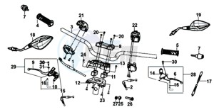 ORBIT II 50 45KMH (L8) EU drawing DASHBOARD / METER CABLE  / WIRE HARNESS