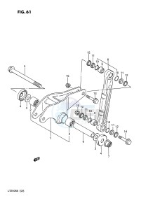 LT250R (E28) drawing CUSHION LEVER (MODEL F G)