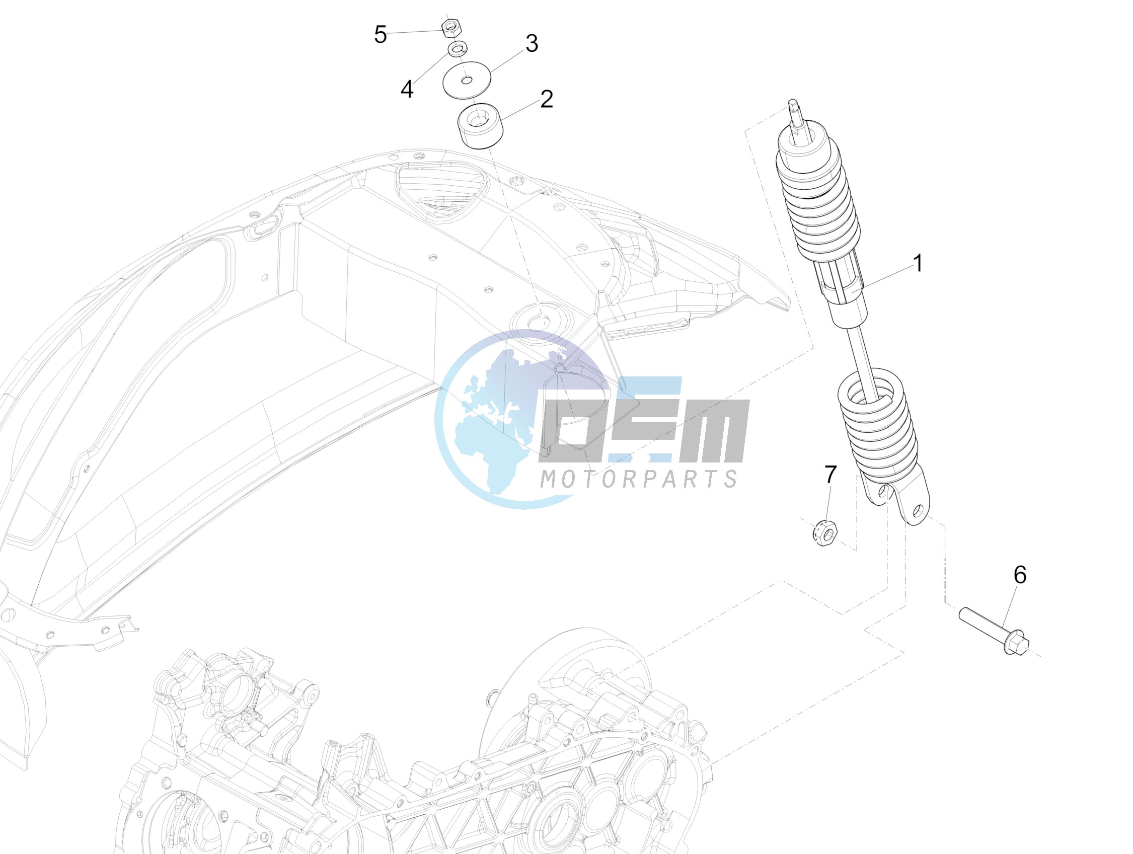 Rear suspension - Shock absorber/s