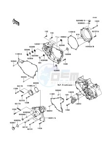 KFX450R KSF450BBF EU drawing Engine Cover(s)