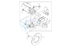 YZF R1 1000 drawing REAR BRAKE CALIPER