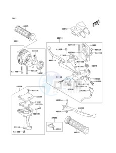 KSF 400 A [FX400] (A6F) A6F drawing HANDLE LEVER