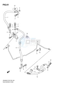 AN400 (E3-E28) Burgman drawing REAR BRAKE HOSE