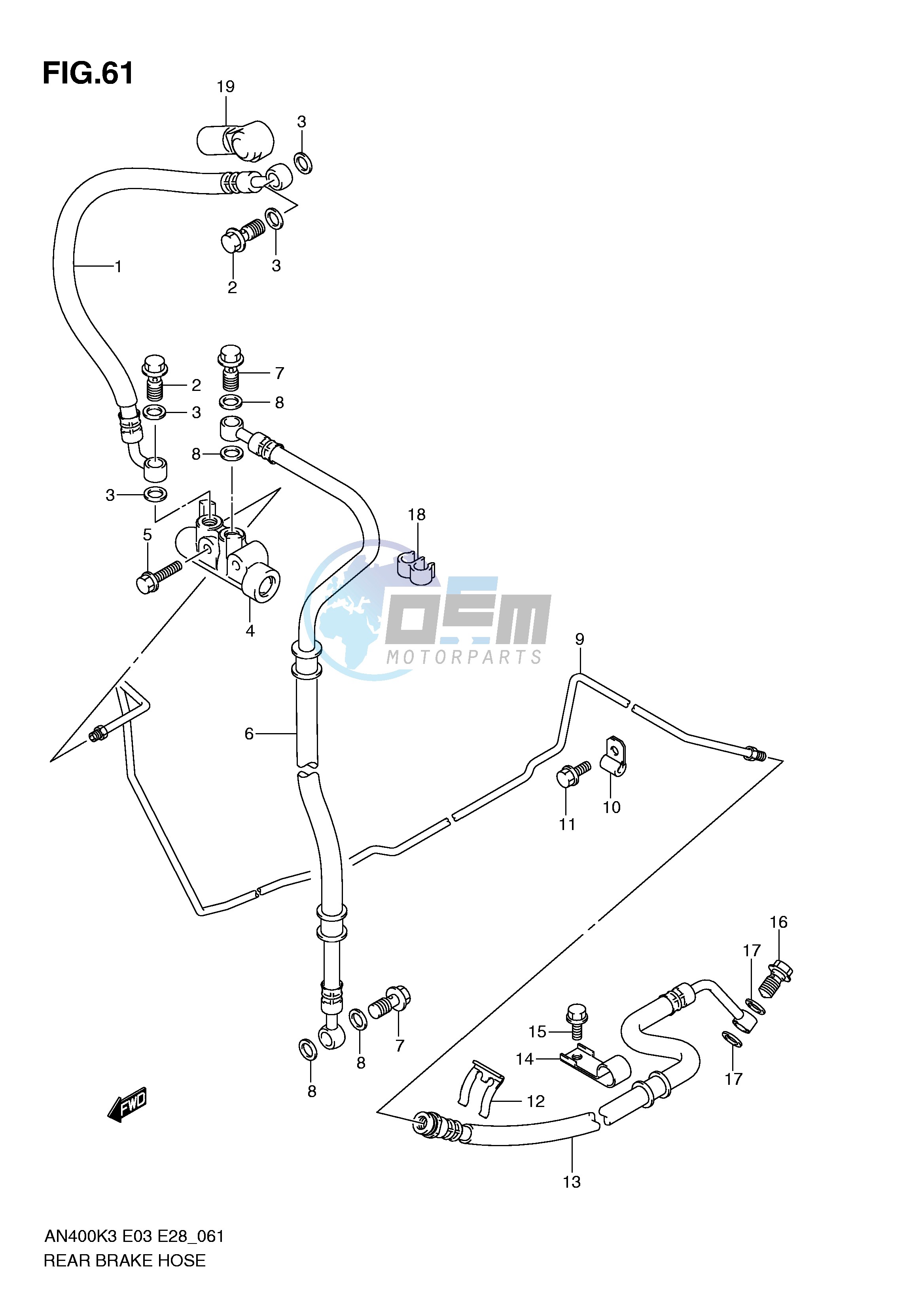 REAR BRAKE HOSE