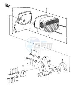 KZ 550 C [LTD] (C1-C2) [LTD] drawing TAILLIGHT -- 80-81 C1_C2- -