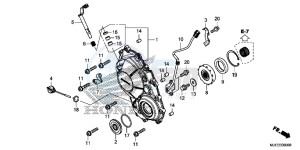 CB650FAJ CB650F 2ED drawing RIGHT CRANKCASE COVER