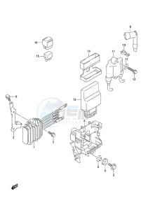 DF 9.9B drawing Rectifier/Ignition Coil Non-Remote Control