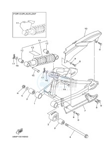 TT-R110E (5B6P 5B6R 5B6S 5B6S) drawing REAR ARM & SUSPENSION