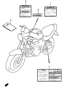 GSF1200A (E18) drawing LABEL (MODEL Y)