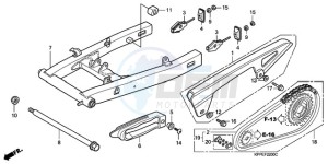 CBR125RW9 Australia - (U) drawing SWINGARM