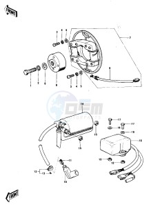 KX 250 (A) drawing IGNITION -- 74-76- -