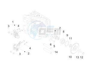 PRIMAVERA 50 4T 4V NOABS E2 (NAFTA) drawing Rocking levers support unit