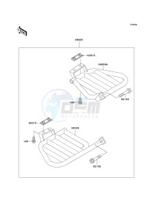 KLF 300 C [BAYOU 300 4X4] (C15-C17 C17 CAN ONLY) [BAYOU 300 4X4] drawing OPTIONAL PARTS-- FOOTRESTS- -