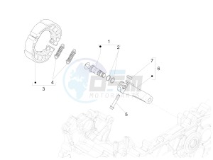 LIBERTY 125 4T E4 POSTE (EMEA) drawing Rear brake - Brake jaw