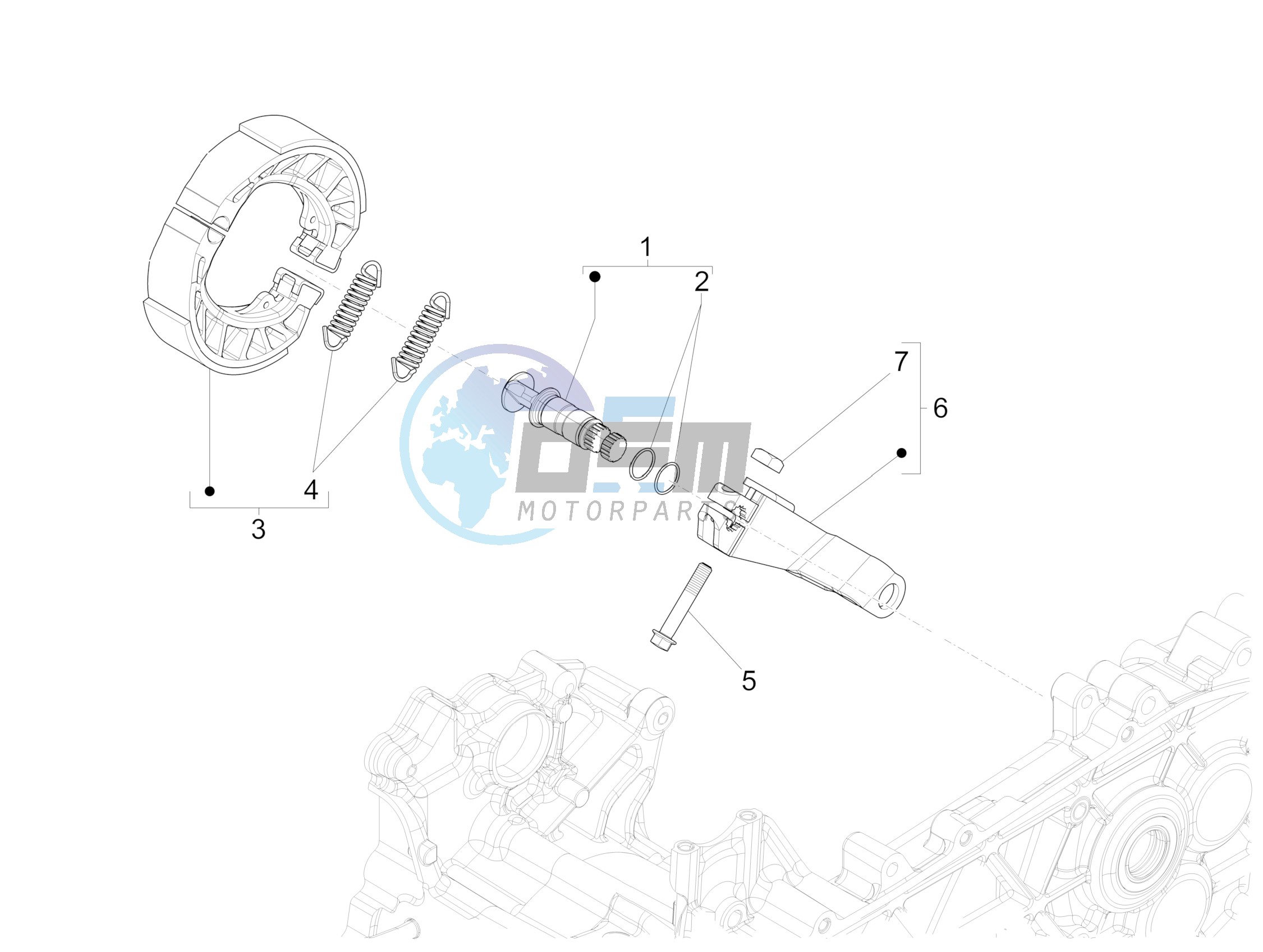 Rear brake - Brake jaw