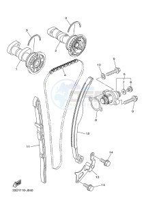 YZ450F (33DD 33DE 33DF 33DG) drawing CAMSHAFT & CHAIN