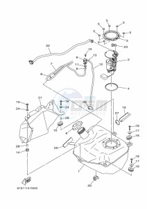 YFM700FWBD KODIAK 700 EPS (BGF8) drawing FUEL TANK