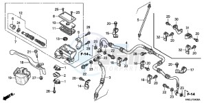 TRX500FAD TRX500FA Europe Direct - (ED) drawing FRONT BRAKE MASTER CYLINDER