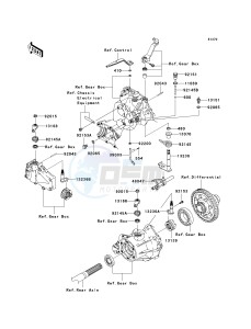 KAF 400 C [MULE 610 4X4 HARDWOODS GREEN HD] (C6F-C9F) C8F drawing GEAR CHANGE MECHANISM