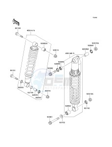 KSV 700 A [KFX 700] (A6F-A9F) A6F drawing SHOCK ABSORBER-- S- -