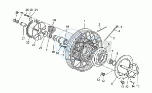 S 1000 drawing Rear wheel, spokes