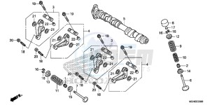 VFR1200XE CrossTourer - VFR1200X 2ED - (2ED) drawing CAMSHAFT/VALVE (FRONT)