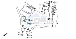 TRX300 FOURTRAX 300 drawing HANDLE PIPE/HANDLE COVER