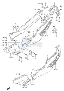 GSX-R1100W (E2) drawing FRAME COVER (MODEL R)