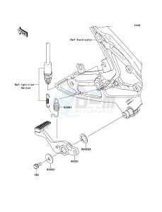 ER-6n ER650A8F GB XX (EU ME A(FRICA) drawing Brake Pedal