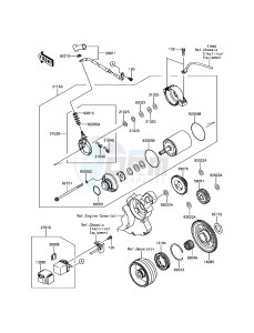 KLX450R KLX450AHF EU drawing Starter Motor