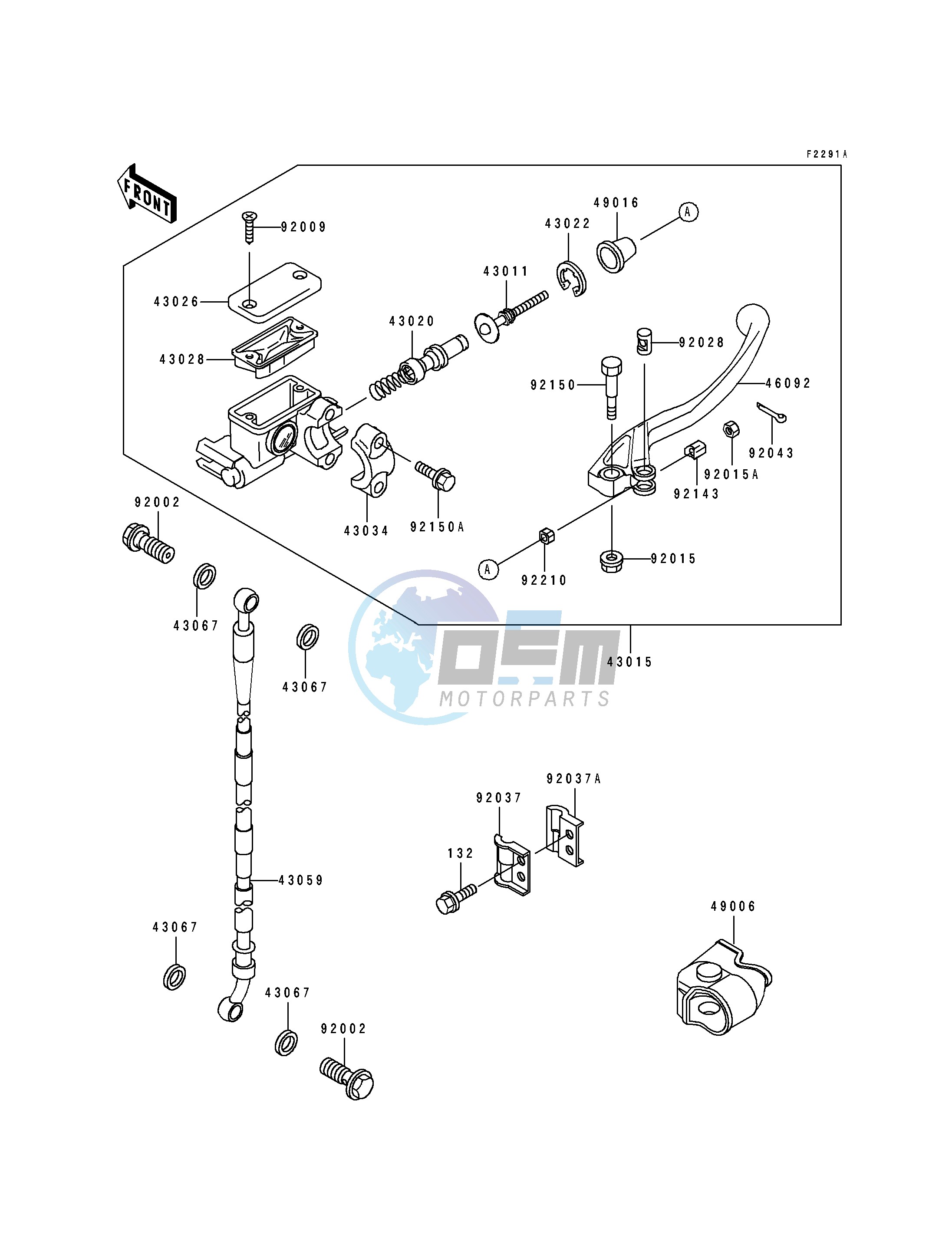 FRONT MASTER CYLINDER-- KX100-B7- -