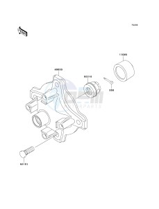 KVF 360 A [PRAIRIE 360 4X4] (A6F-A9F) A9F drawing FRONT HUB