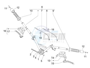 MP3 400 rl Touring drawing Handlebars - Master cilinder