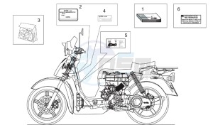 Scarabeo 125-200 e2 (eng. piaggio) drawing Plate set and handbooks