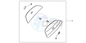 CBF600N9 UK - (E / MKH) drawing 29 LITRE PANNIER COLOUR PANEL SET Y-200P