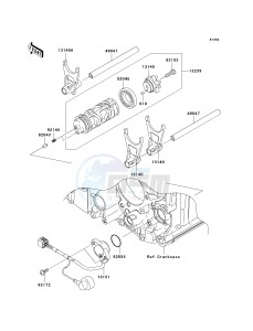 ZG 1400 A [CONCOURS 14 ABS] (8F-9F) A8F drawing GEAR CHANGE DRUM_SHIFT FORK-- S- -