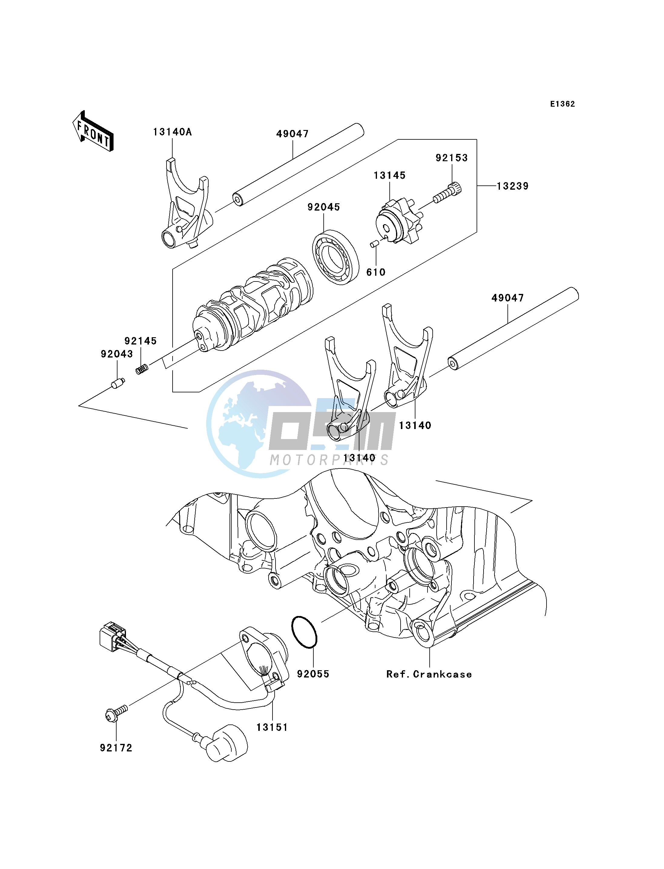 GEAR CHANGE DRUM_SHIFT FORK-- S- -