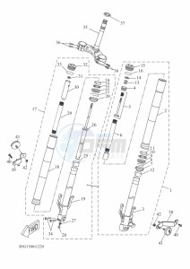 YZF125-A YZF-R125 (B5G3) drawing FRONT FORK